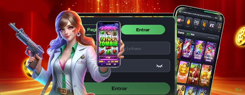 Aplicativo móvel 96a para iOS e Android